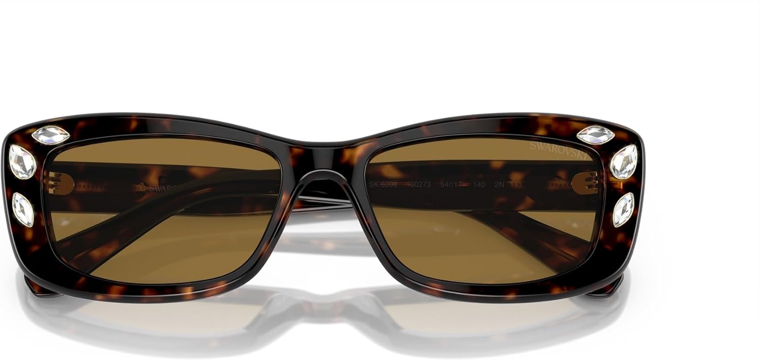 image:imageSwarovski Womens Sk6008 Square SunglassesDark HavanaBronze