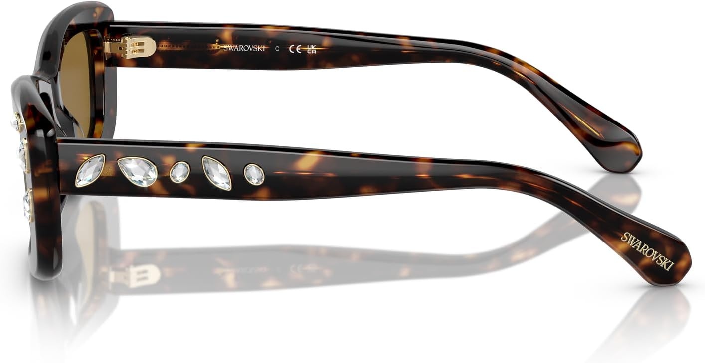 image:imageSwarovski Womens Sk6008 Square SunglassesDark HavanaBronze