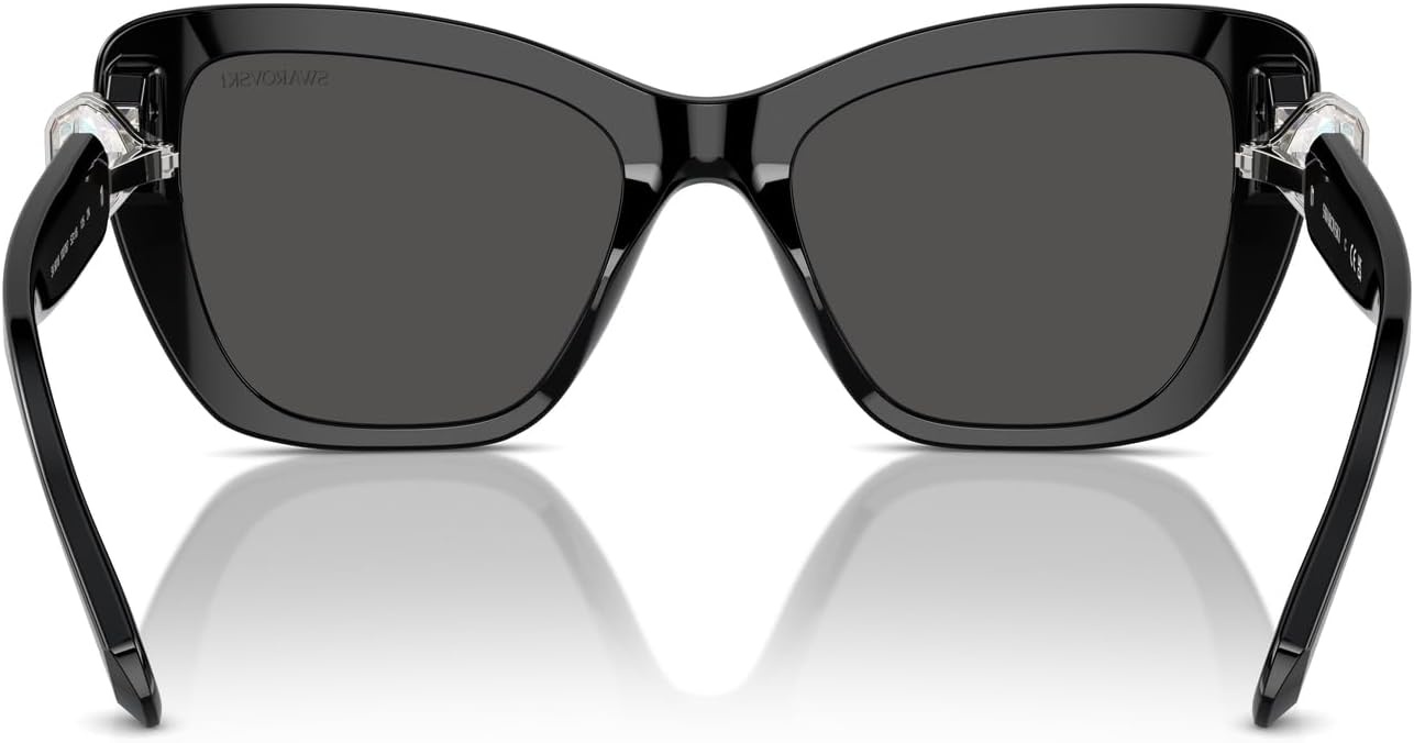 image:imageSwarovski Womens Sk6018 Butterfly SunglassesBlackDark Grey