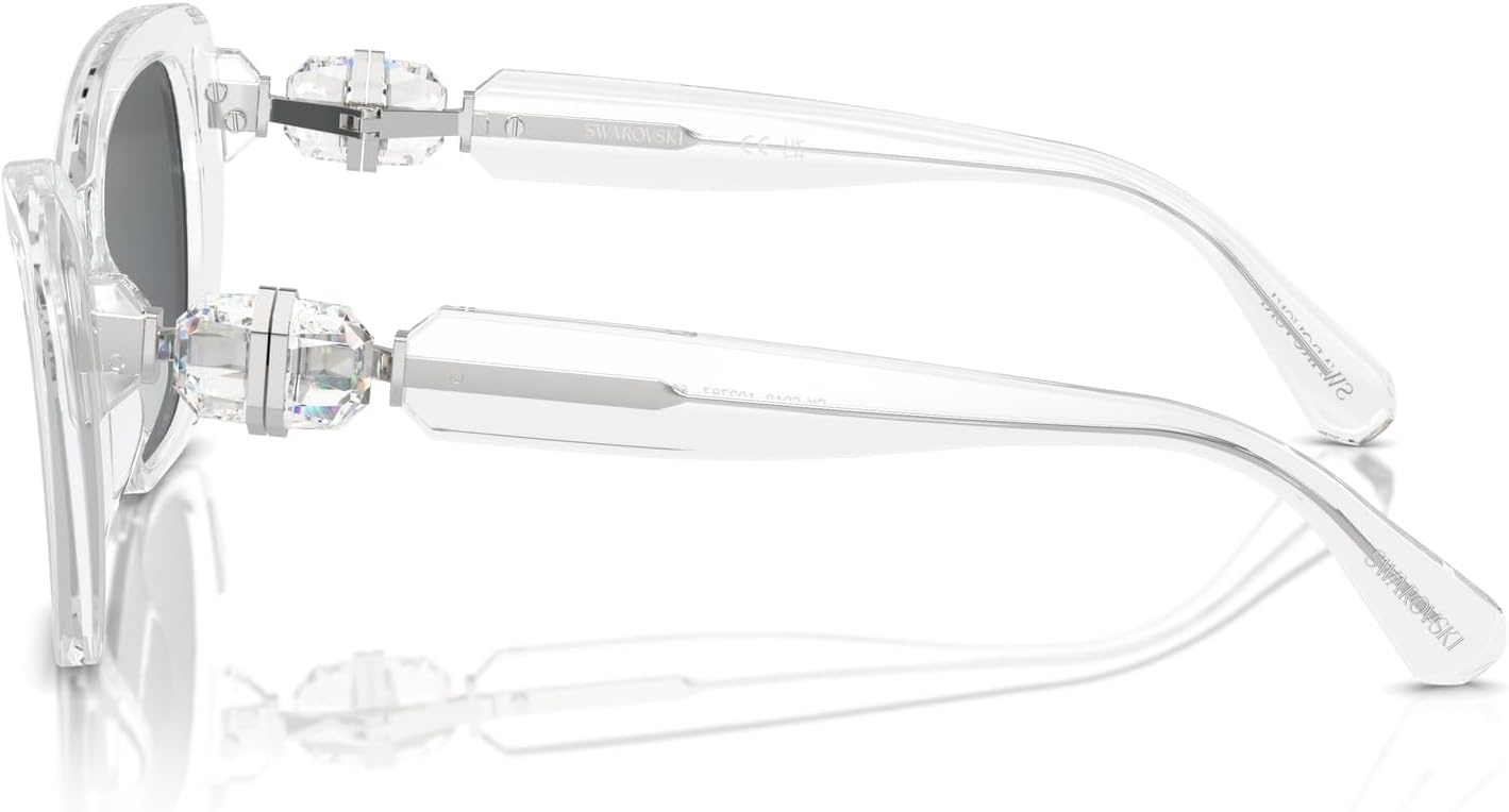 image:imageSwarovski Womens Sk6018 Butterfly SunglassesCrystalDark Grey
