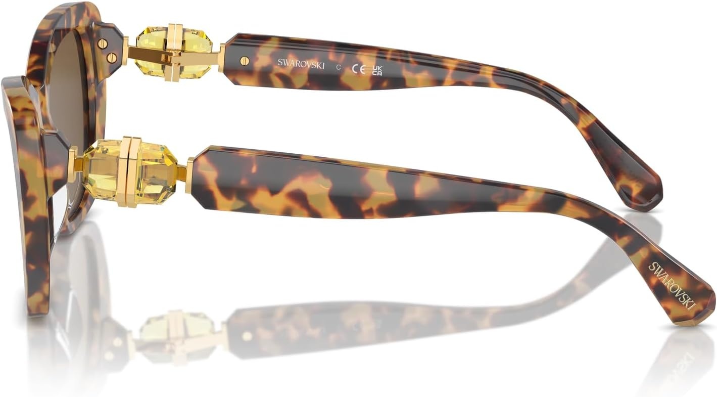 image:imageSwarovski Womens Sk6018 Butterfly SunglassesDark HavanaPhotochromic Beige to Brown