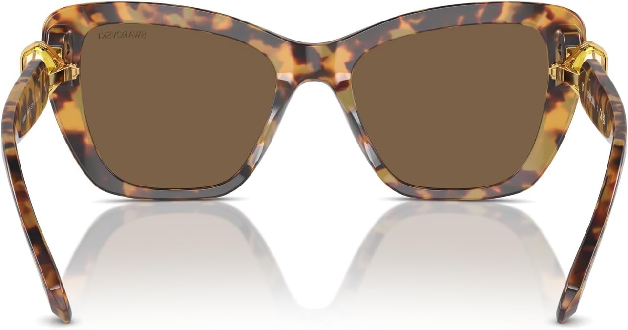 image:imageSwarovski Womens Sk6018 Butterfly SunglassesDark HavanaPhotochromic Beige to Brown