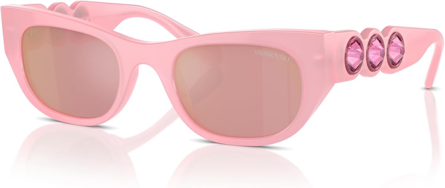 image:imageSwarovski Womens Sk6022 Cat Eye SunglassesHavanaDark Brown