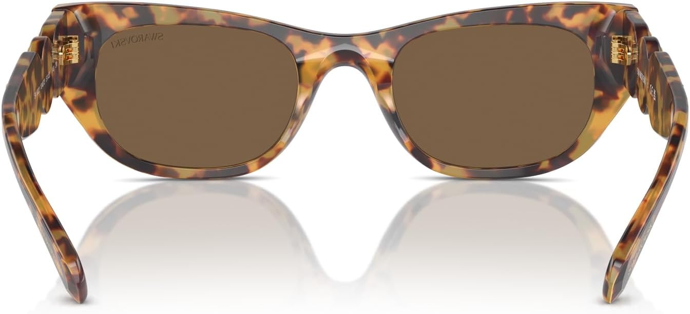 image:imageSwarovski Womens Sk6022 Cat Eye SunglassesPale GoldClear Gradient Pink