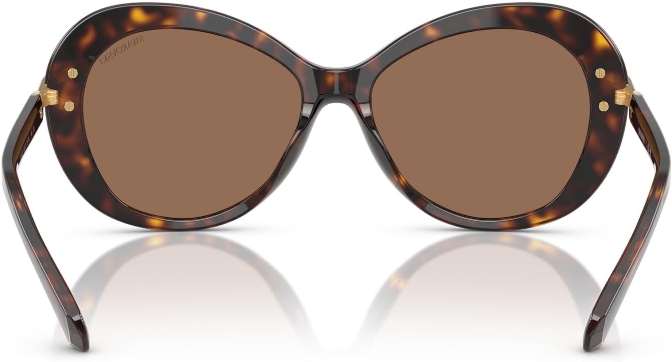 image:imageSwarovski Womens Sk6026 Butterfly SunglassesHavanaDark Brown