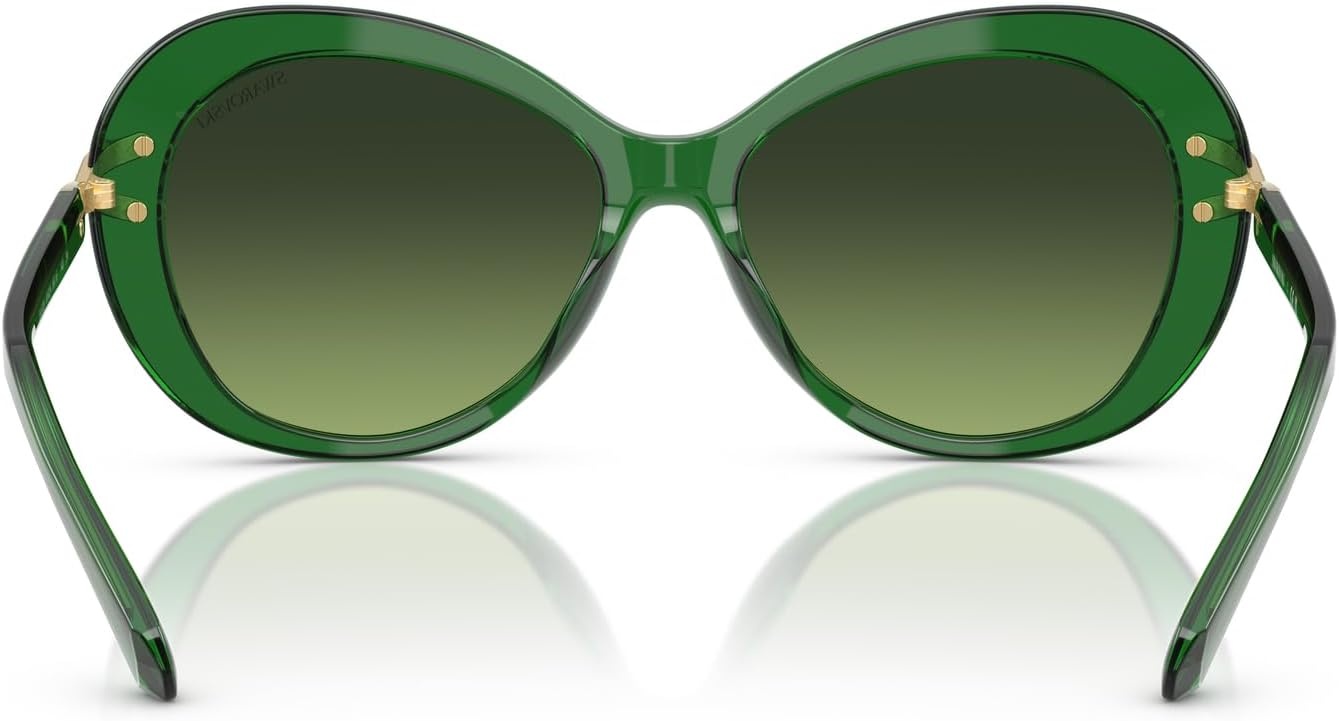 image:imageSwarovski Womens Sk6026 Butterfly SunglassesTransparent GreenGreen Gradient