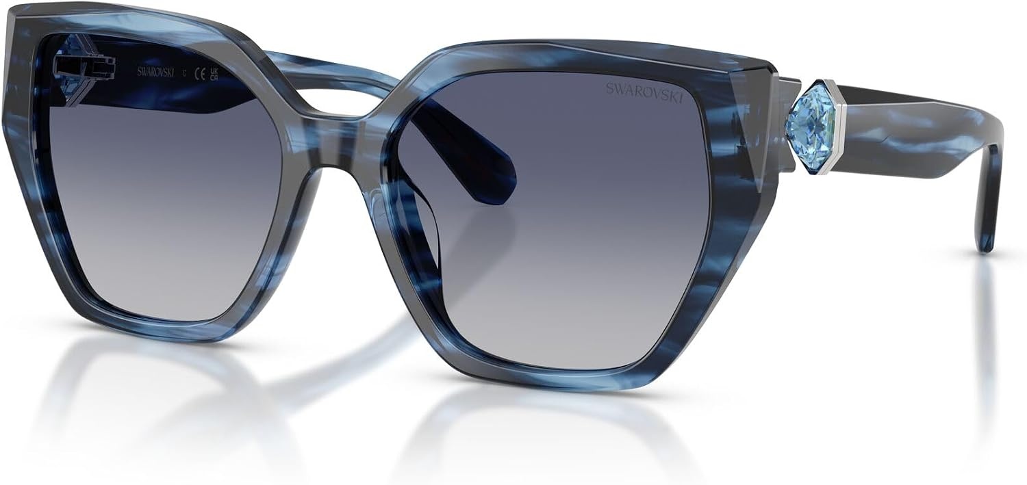 image:imageSwarovski Womens Sk6044u Universal FitStriped BlueGradient Blue