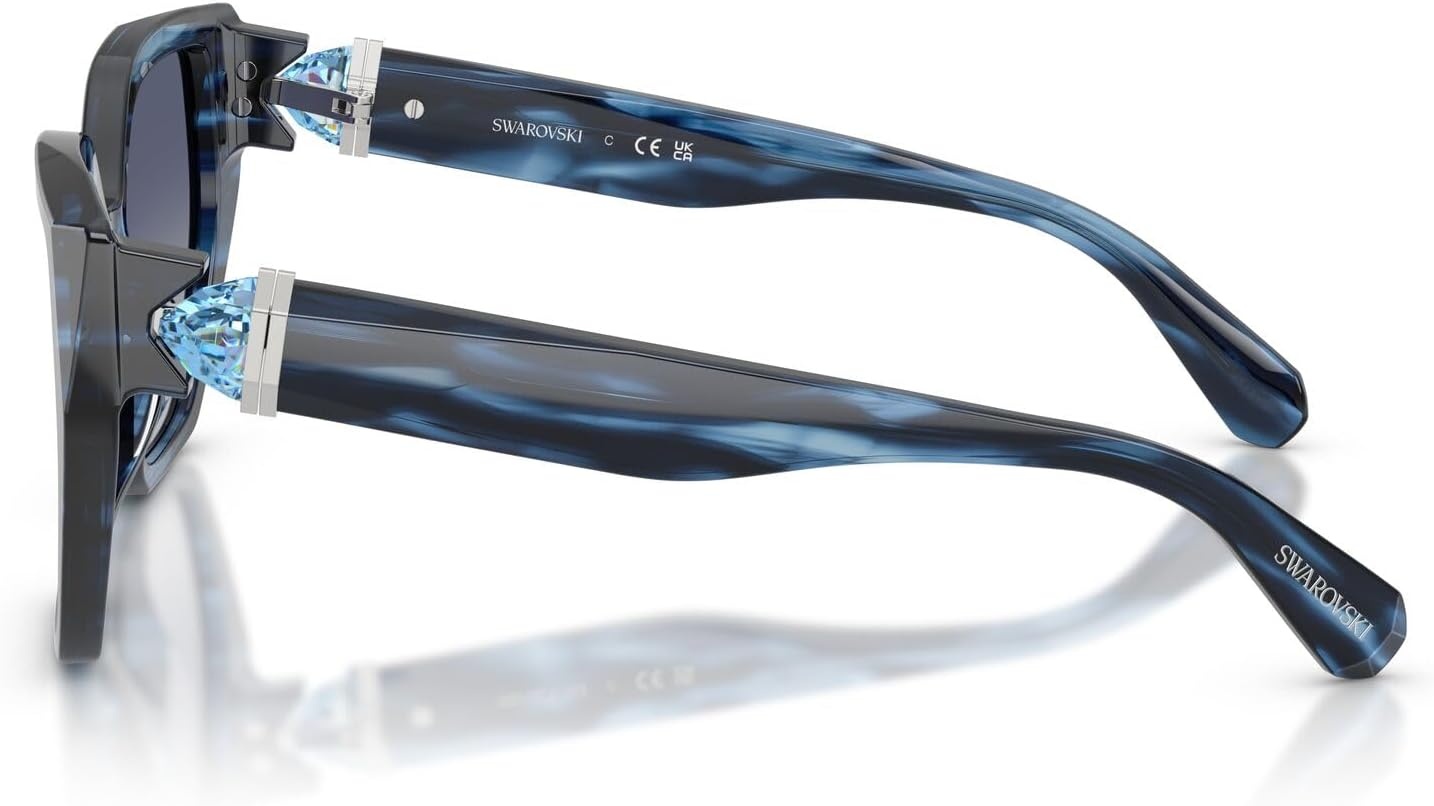 image:imageSwarovski Womens Sk6044u Universal FitStriped BlueGradient Blue