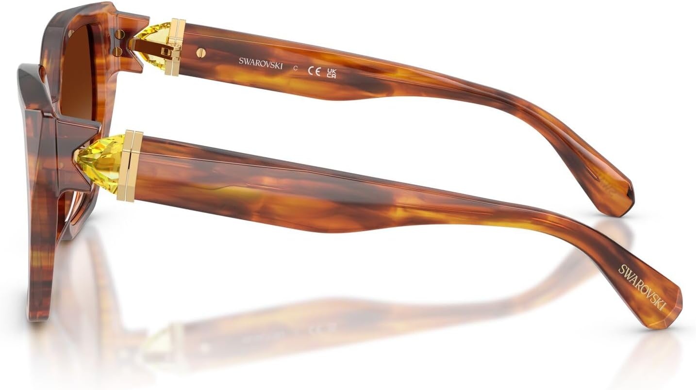 image:imageSwarovski Womens Sk6044u Universal FitStriped BrownBrown Gradient