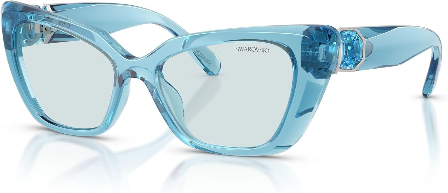 image:imageSwarovski Womens Sk6047Transparent Light BluePhotochromic Azure Polarized