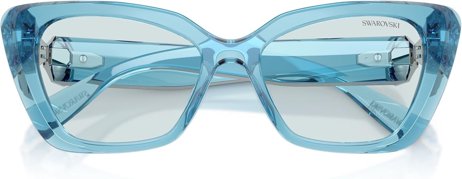 image:imageSwarovski Womens Sk6047Transparent Light BluePhotochromic Azure Polarized