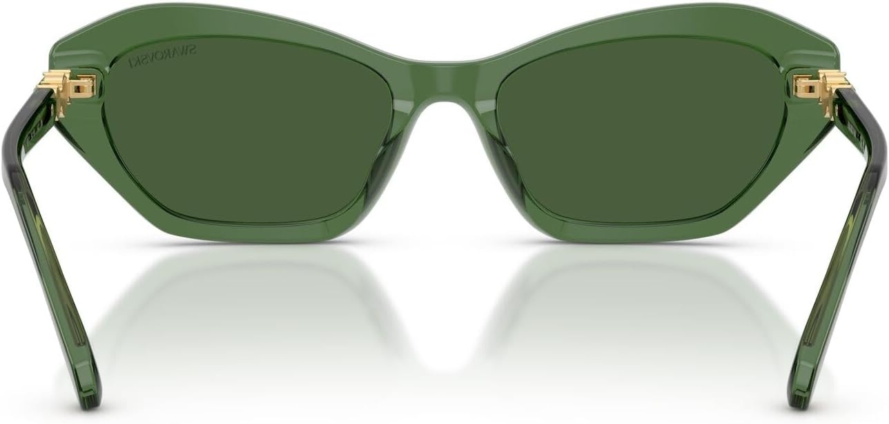 image:imageSwarovski Womens Sk6048f Low Bridge FitTransparent GreenDark Green