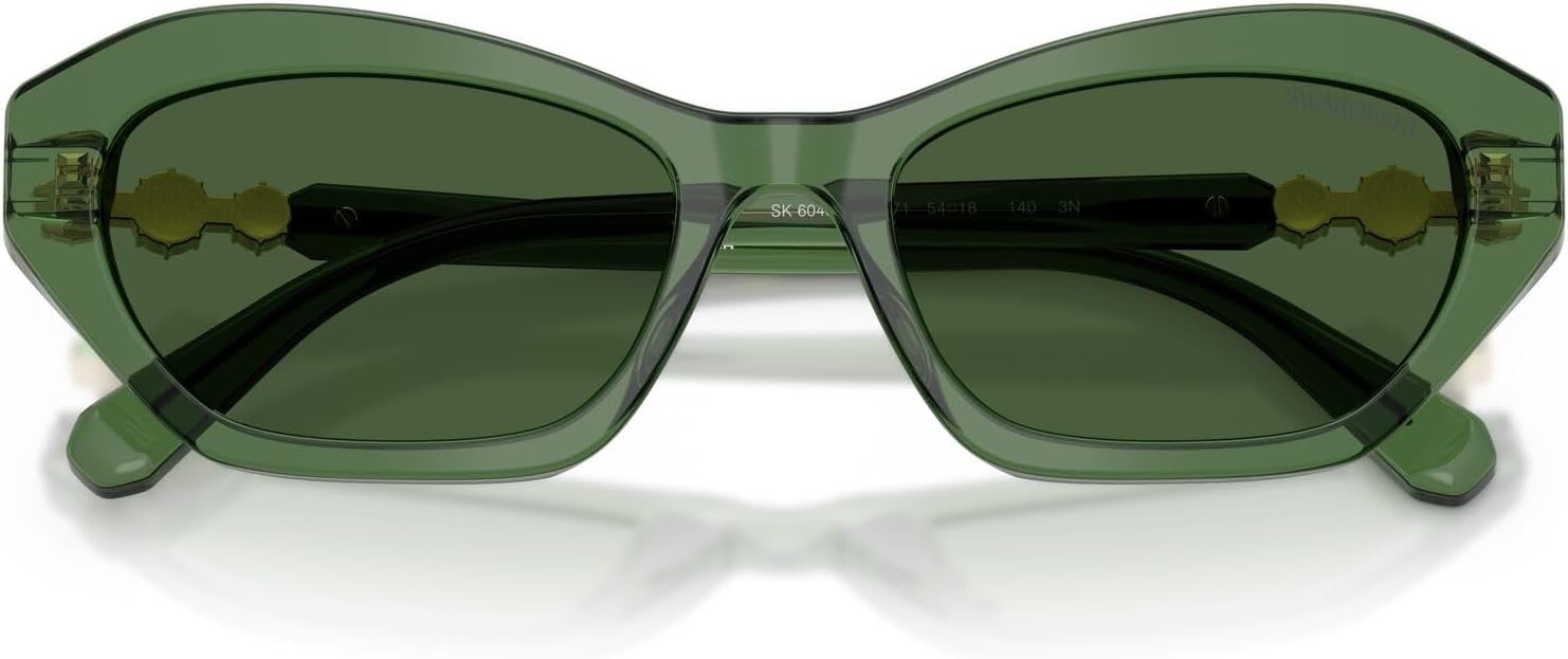 image:imageSwarovski Womens Sk6048f Low Bridge FitTransparent GreenDark Green