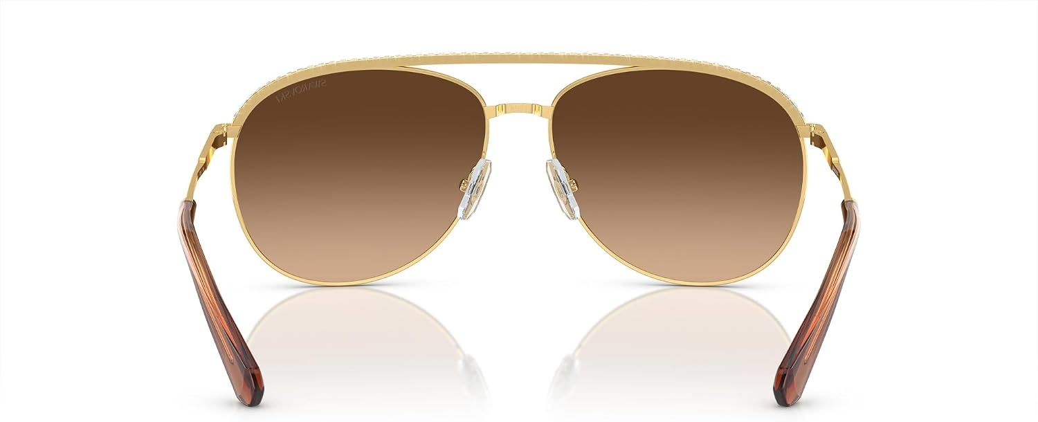image:imageSwarovski Womens Sk7005 Aviator SunglassesGoldGradient Brown
