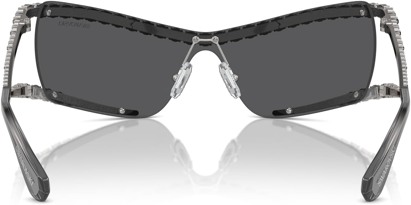 image:imageSwarovski Womens Sk7022 Square SunglassesGunmetalPolarized Blue Gradient