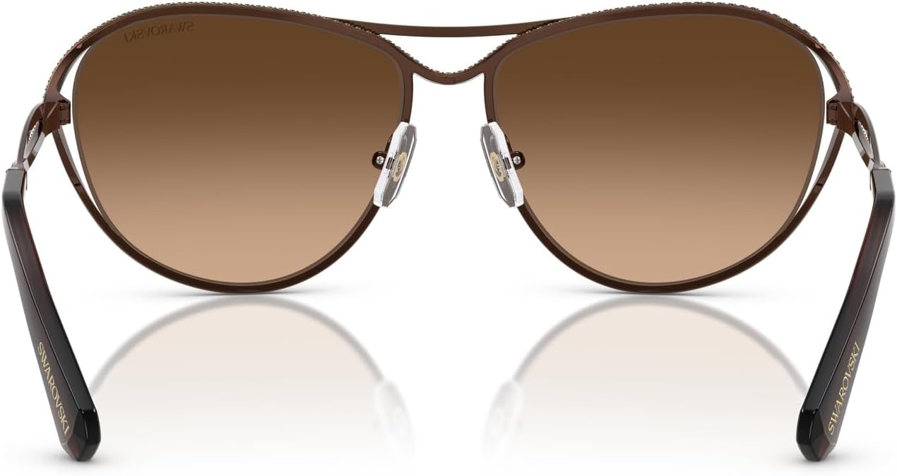 image:imageSwarovski Womens Sk7028 Aviator SunglassesBrownBrown Gradient
