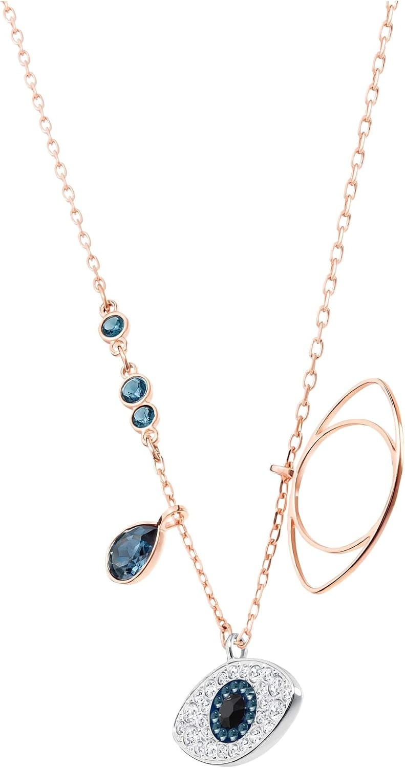 image:imageSwarovski Womens Symbolica Evil Eye Pendant Necklace Blue Mixed Metal Finish