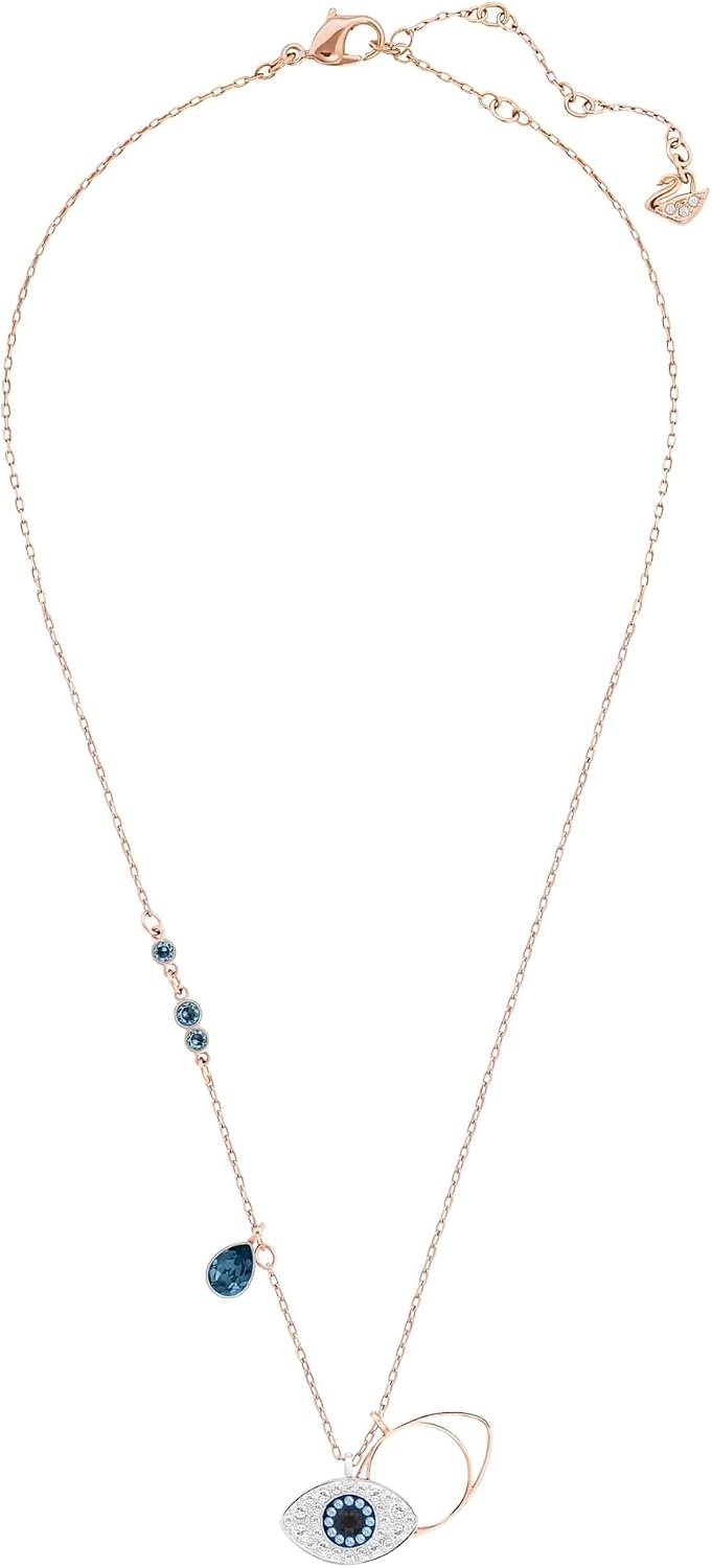 image:imageSwarovski Womens Symbolica Evil Eye Pendant Necklace Blue Mixed Metal Finish
