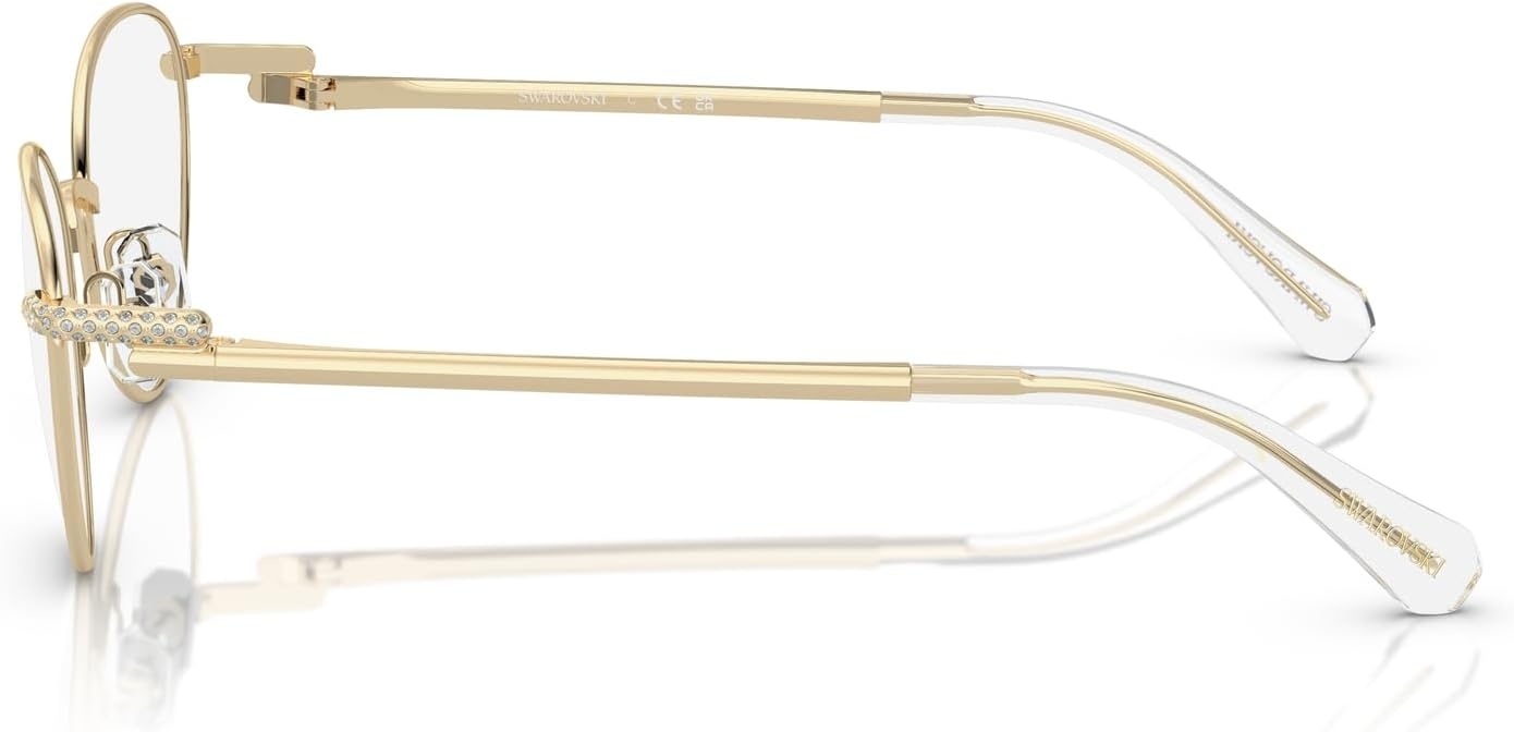 image:imageSwarovski womens Sk1002 Oval Prescription Eyewear FramesGoldDemo Lens