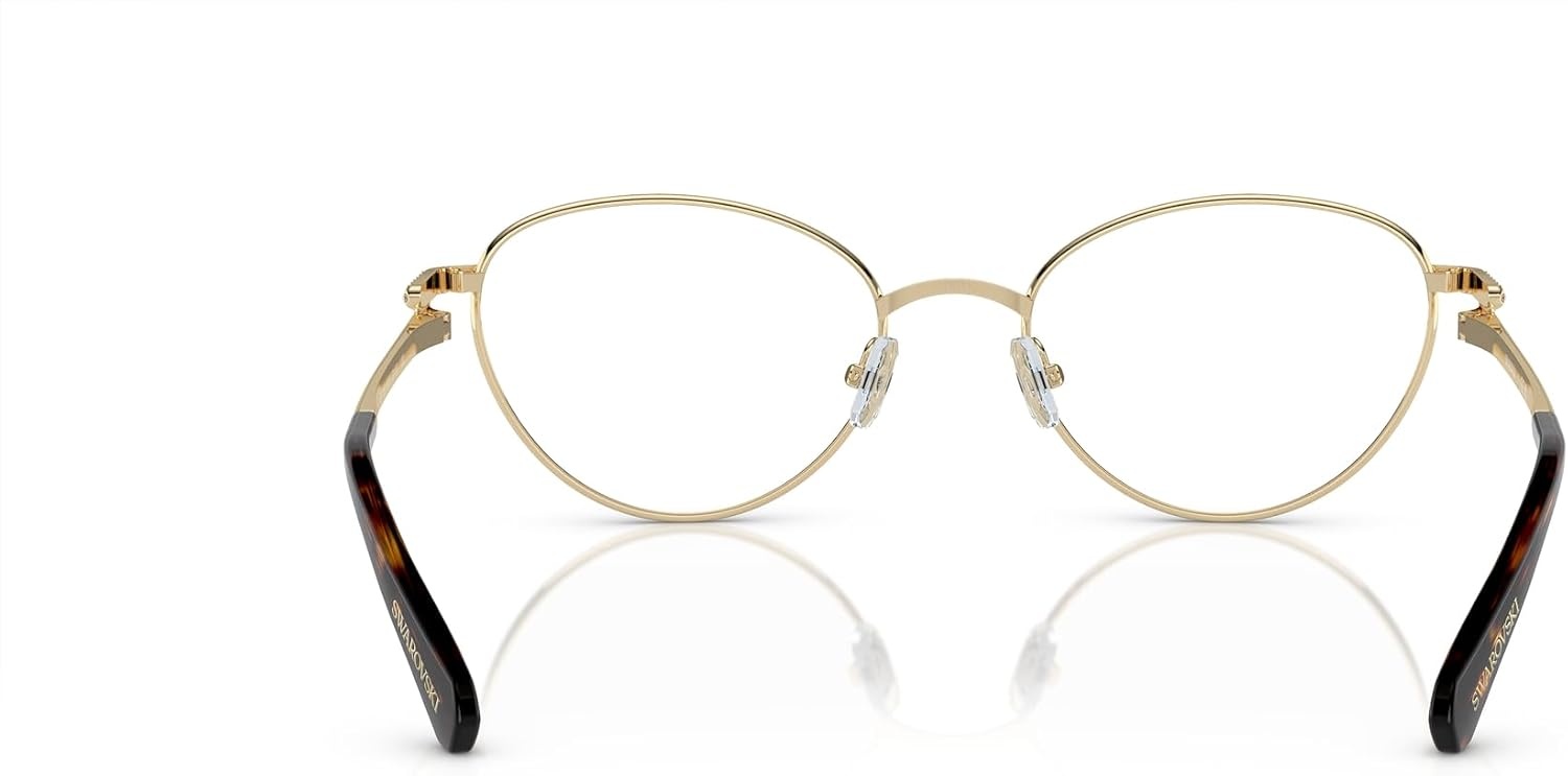 image:imageSwarovski womens Sk1002 Oval Prescription Eyewear FramesPale GoldDemo Lens