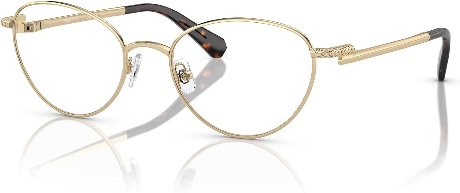 image:imageSwarovski womens Sk1002 Oval Prescription Eyewear FramesPale GoldDemo Lens