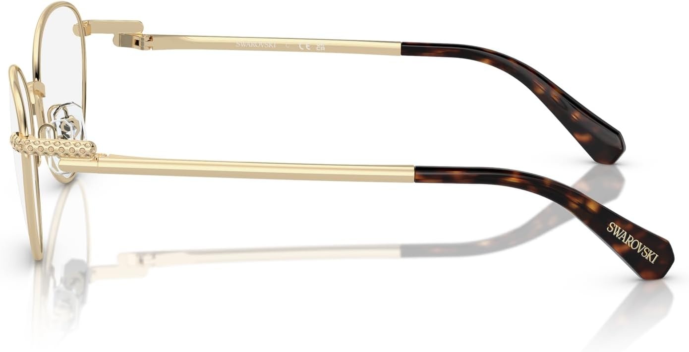 image:imageSwarovski womens Sk1002 Oval Prescription Eyewear FramesPale GoldDemo Lens