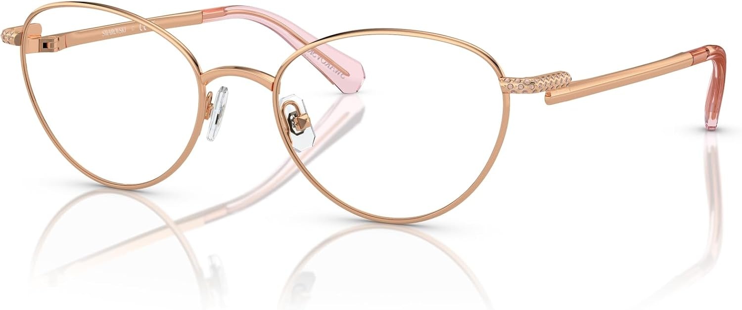 image:imageSwarovski womens Sk1002 Oval Prescription Eyewear FramesRose GoldDemo Lens