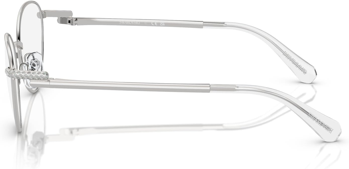 image:imageSwarovski womens Sk1002 Oval Prescription Eyewear FramesSilverDemo Lens