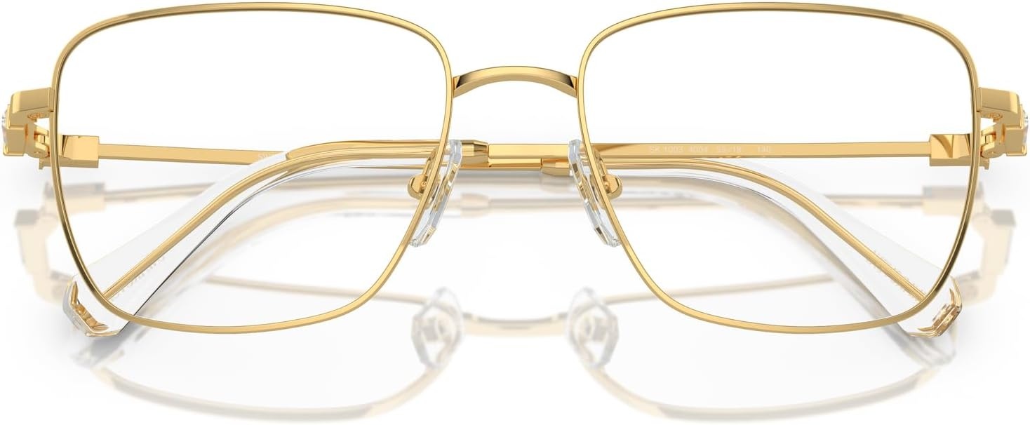 image:imageSwarovski womens Sk1003 Square Prescription Eyewear FramesGoldDemo Lens