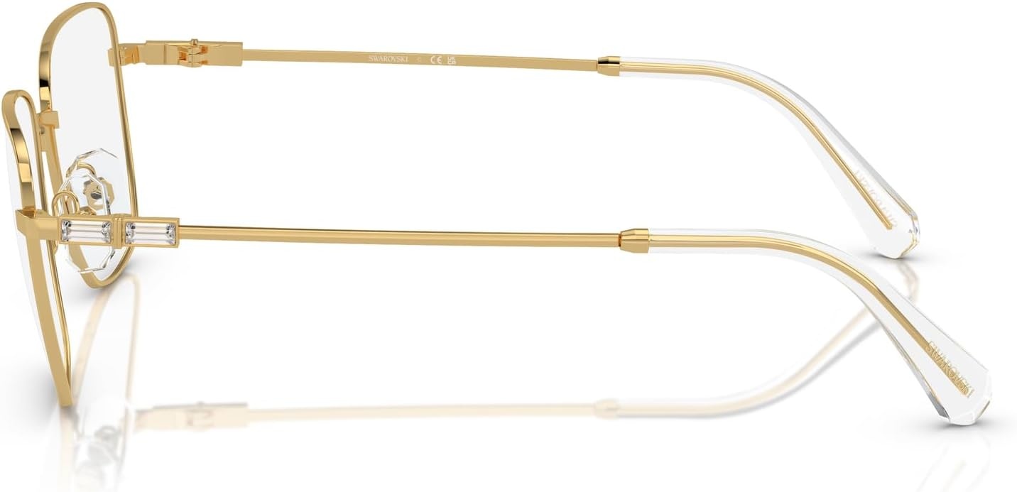 image:imageSwarovski womens Sk1003 Square Prescription Eyewear FramesGoldDemo Lens