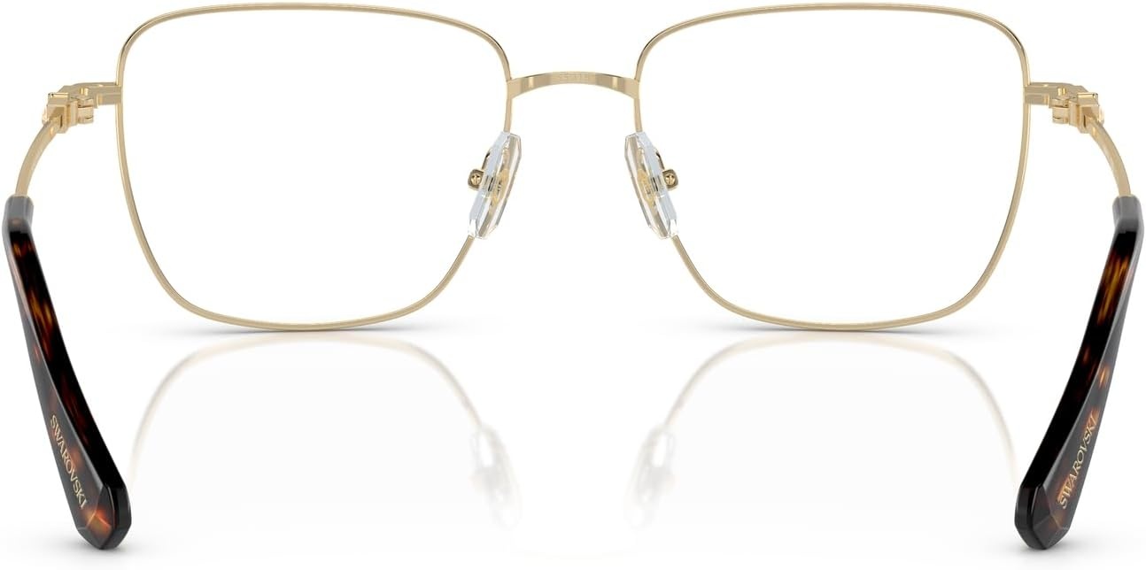 image:imageSwarovski womens Sk1003 Square Prescription Eyewear FramesPale GoldHavanaDemo Lens