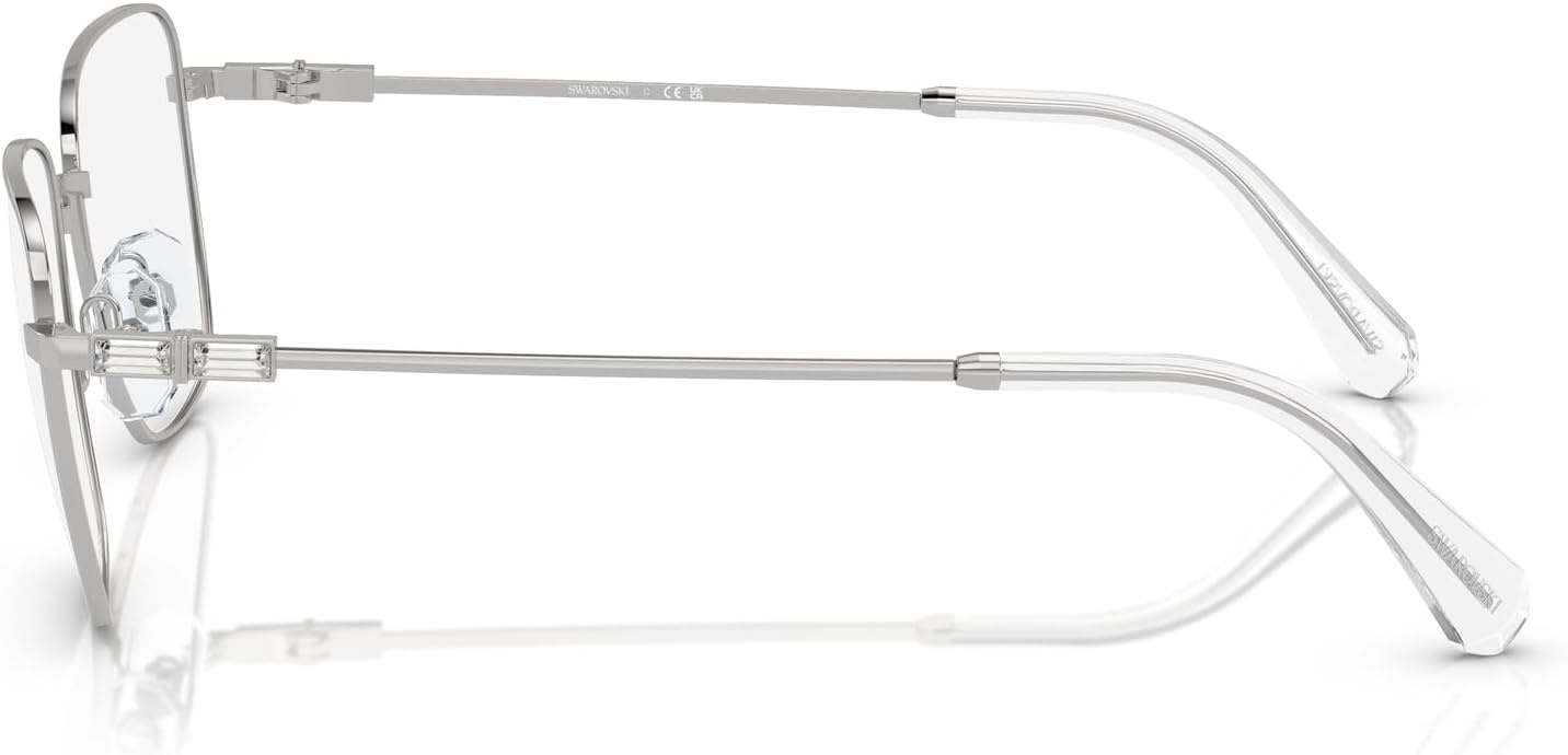 image:imageSwarovski womens Sk1003 Square Prescription Eyewear FramesSilverDemo Lens