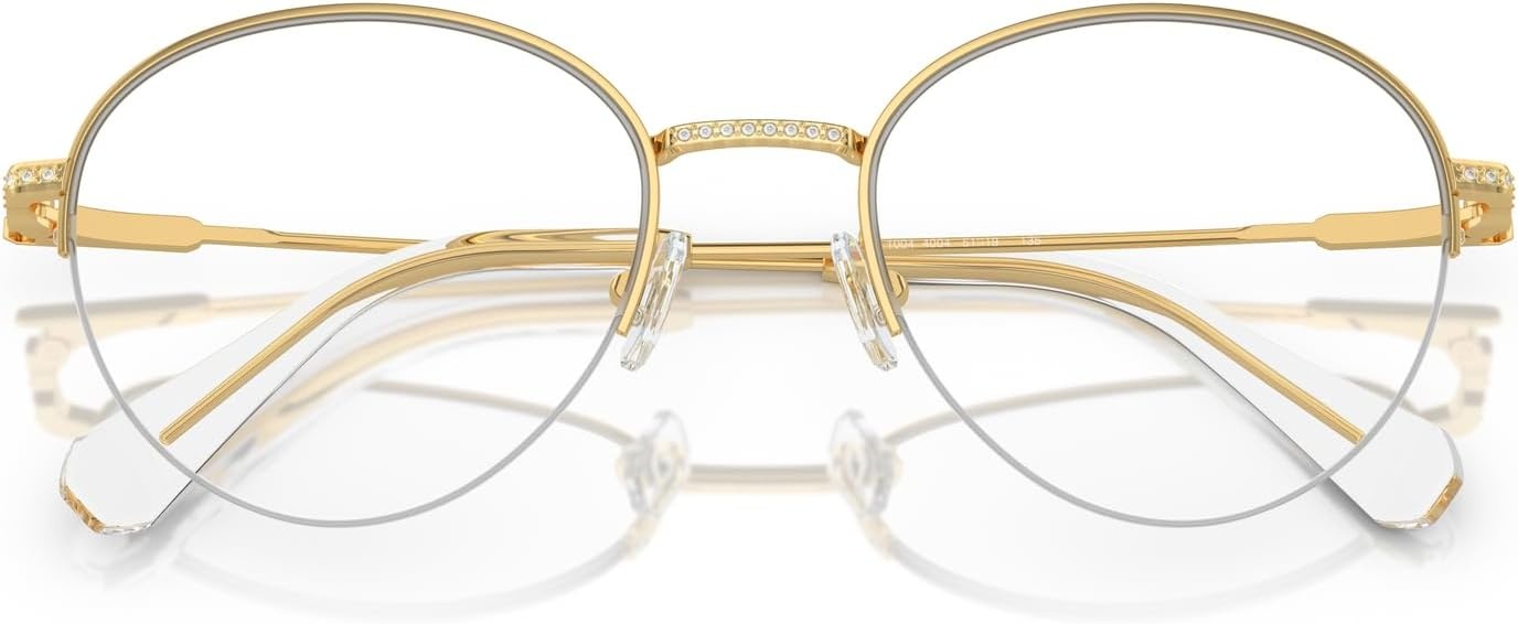 image:imageSwarovski womens Sk1004 Round Prescription Eyewear FramesGoldDemo Lens