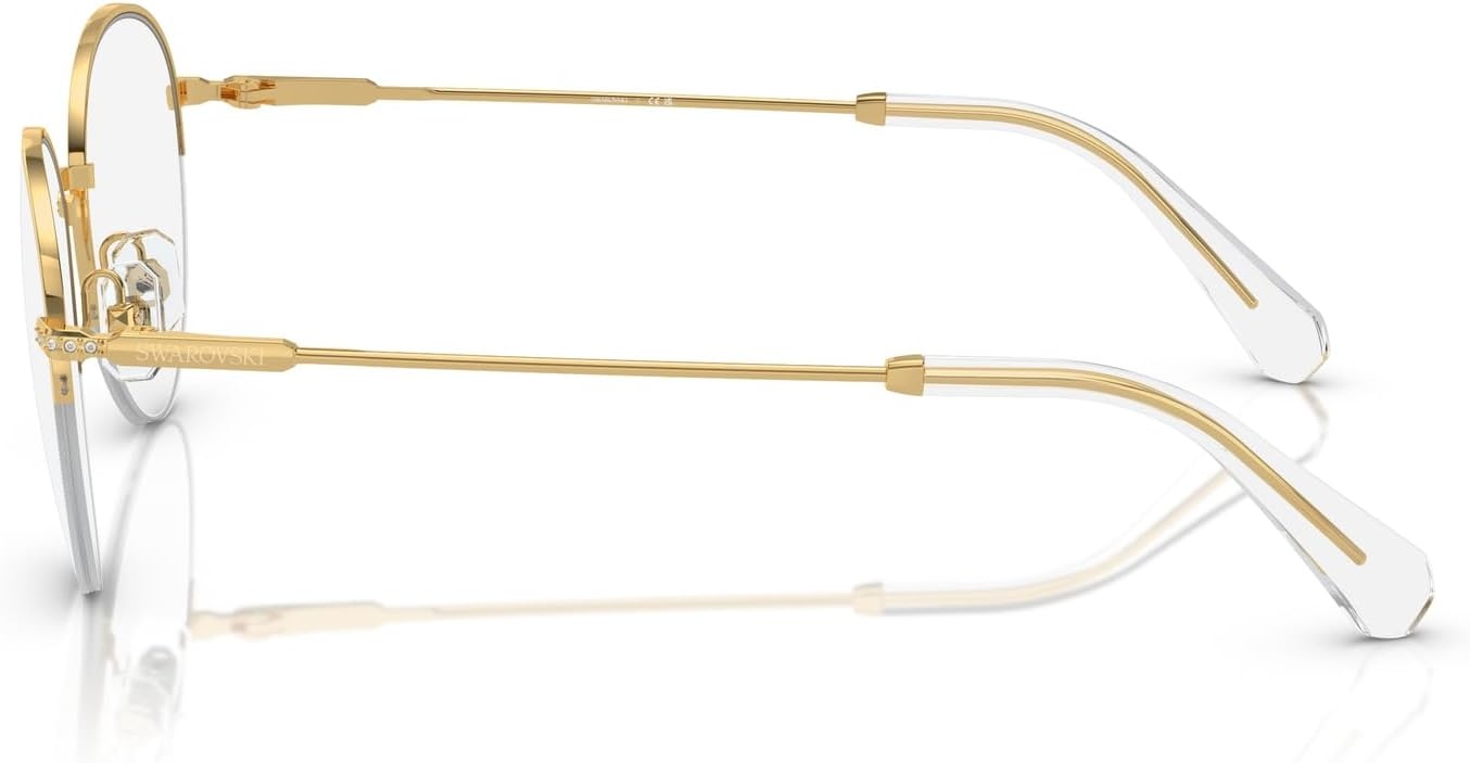 image:imageSwarovski womens Sk1004 Round Prescription Eyewear FramesGoldDemo Lens