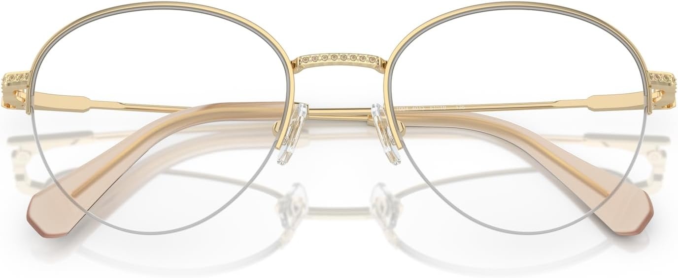 image:imageSwarovski womens Sk1004 Round Prescription Eyewear FramesPale GoldDemo Lens