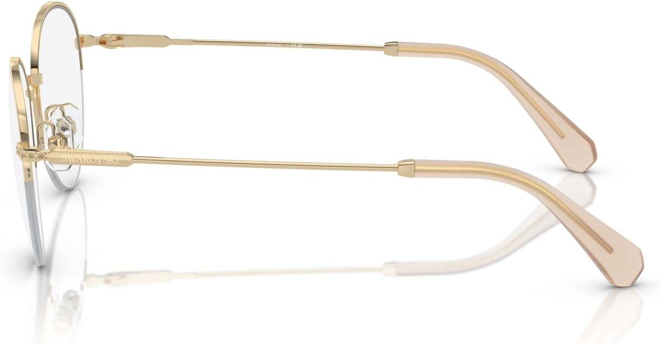 image:imageSwarovski womens Sk1004 Round Prescription Eyewear FramesPale GoldDemo Lens