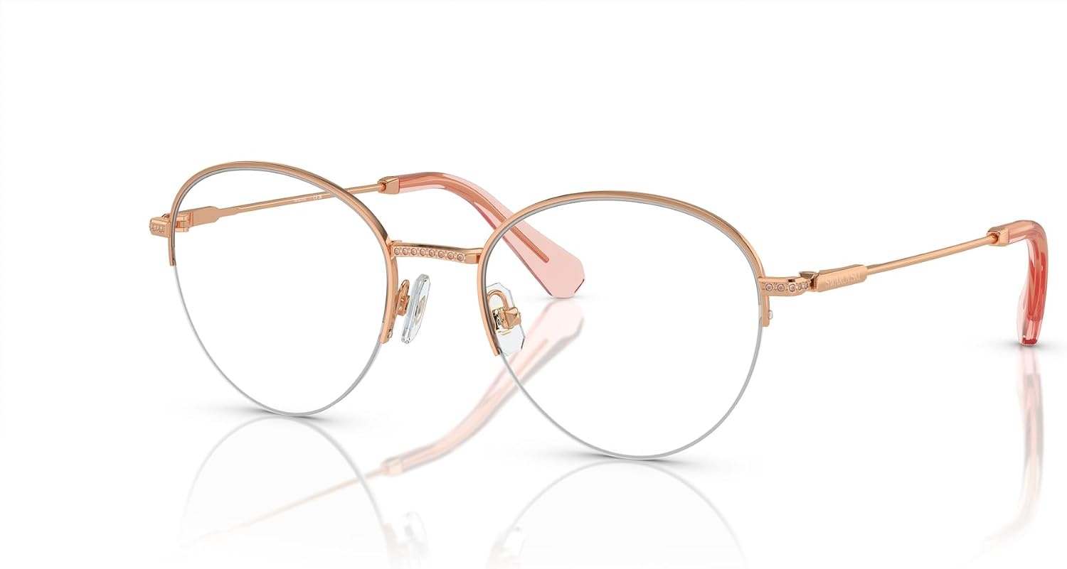 image:imageSwarovski womens Sk1004 Round Prescription Eyewear FramesRose GoldDemo Lens
