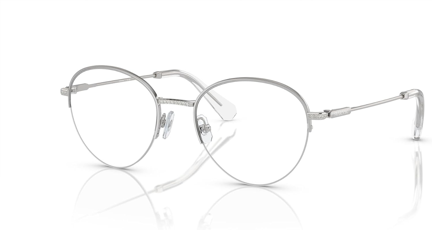 image:imageSwarovski womens Sk1004 Round Prescription Eyewear FramesSilverDemo Lens