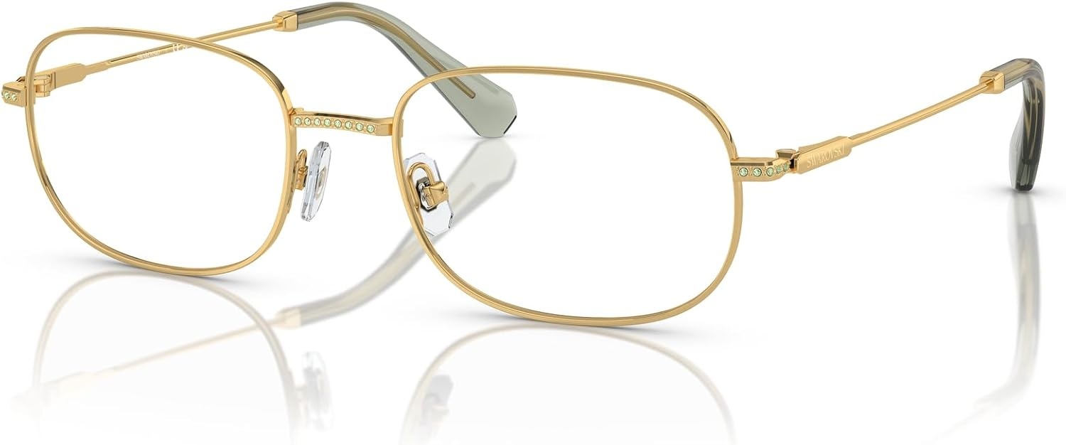 image:imageSwarovski womens Sk1005 Rectangular Prescription Eyewear FramesGoldDemo Lens