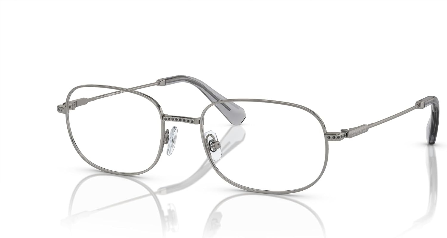 image:imageSwarovski womens Sk1005 Rectangular Prescription Eyewear FramesGunmetalDemo Lens