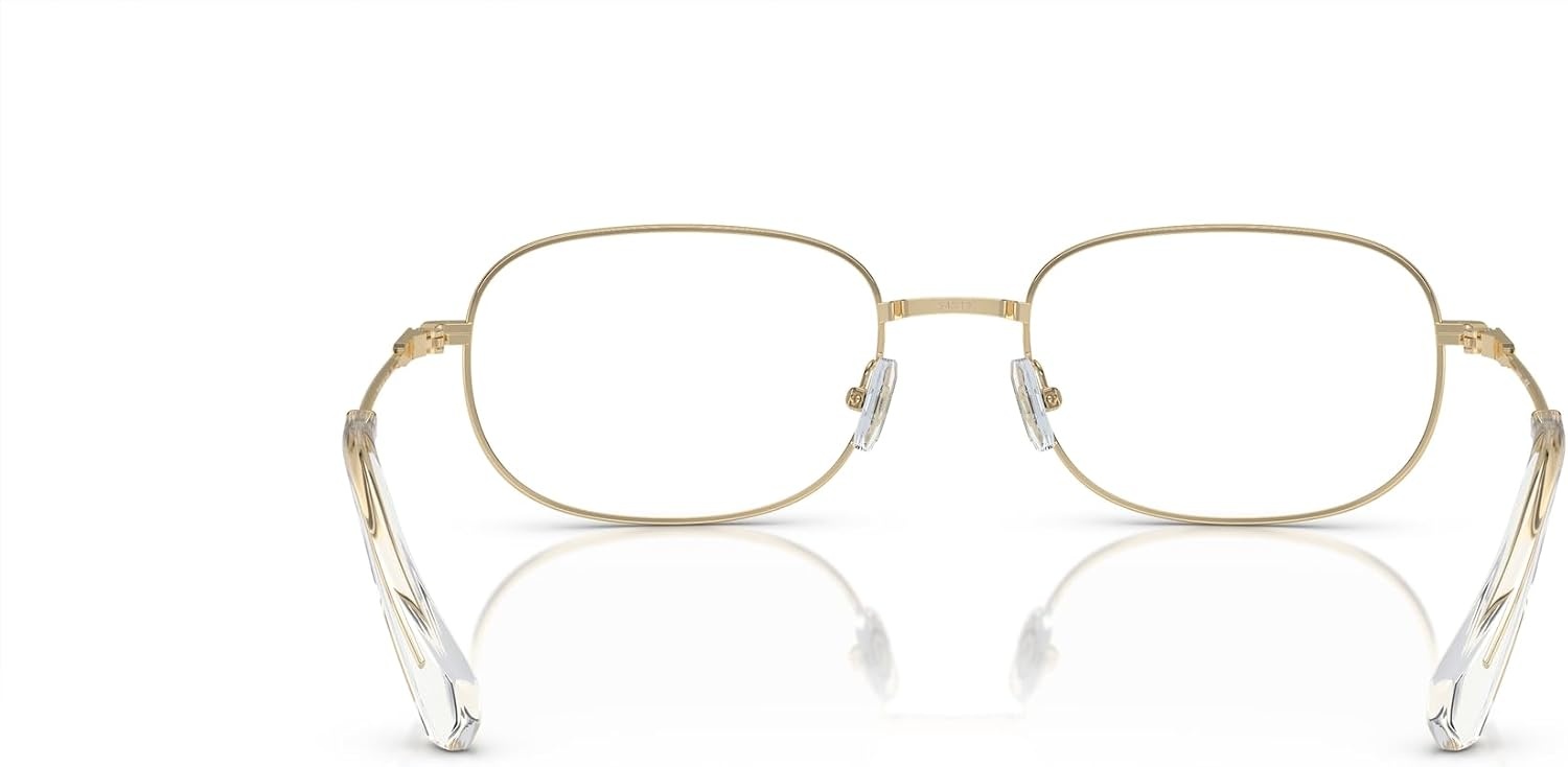 image:imageSwarovski womens Sk1005 Rectangular Prescription Eyewear FramesPale GoldDemo Lens
