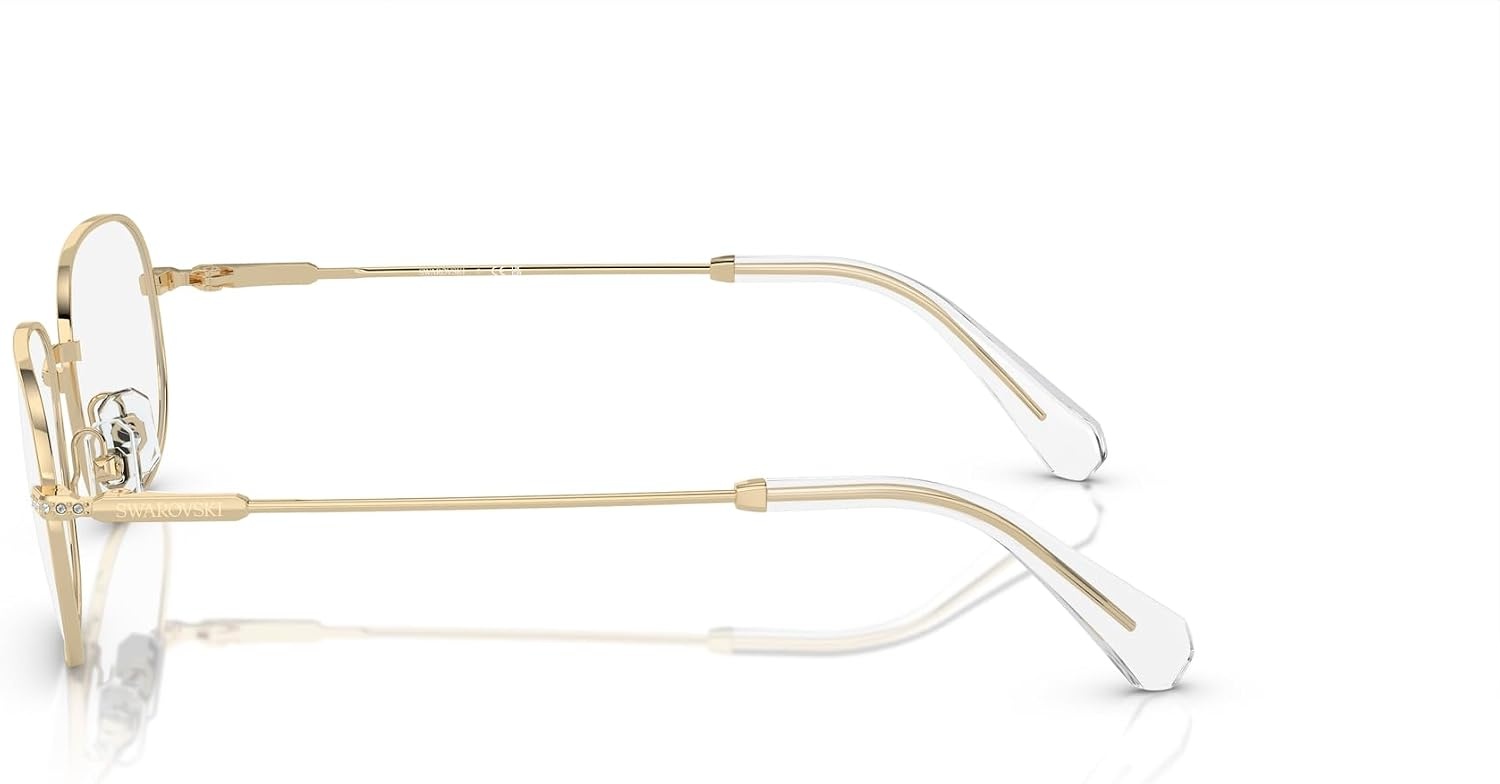 image:imageSwarovski womens Sk1005 Rectangular Prescription Eyewear FramesPale GoldDemo Lens