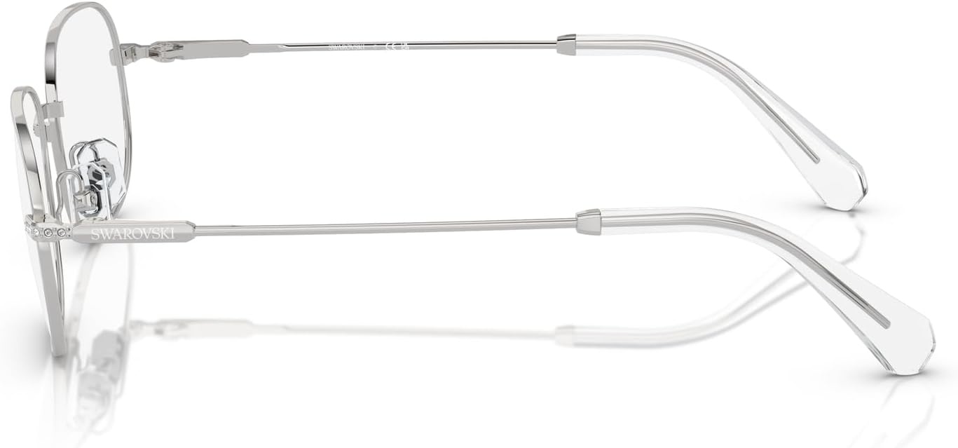 image:imageSwarovski womens Sk1005 Rectangular Prescription Eyewear FramesSilverDemo Lens