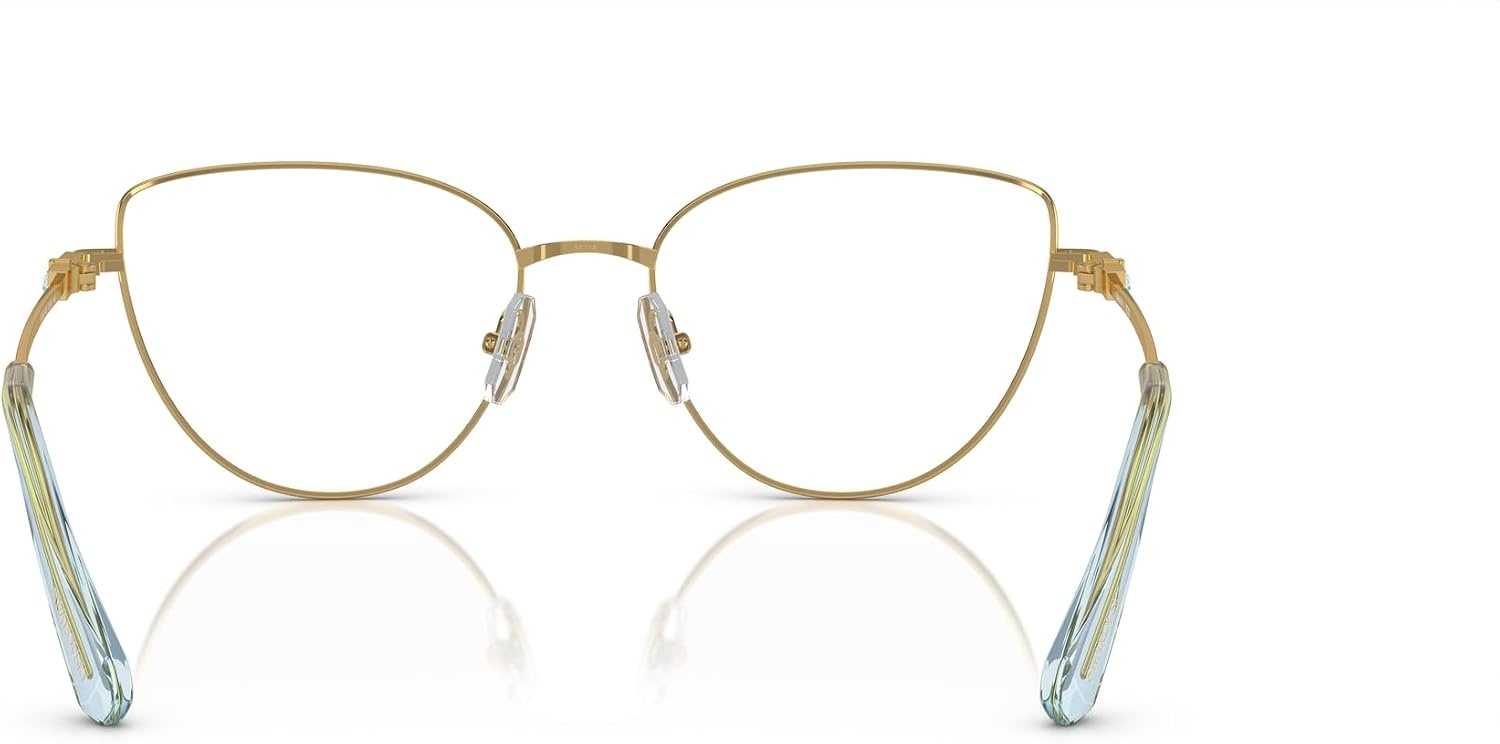 image:imageSwarovski womens Sk1007 Cat Eye Prescription Eyewear FramesGoldBlueDemo Lens