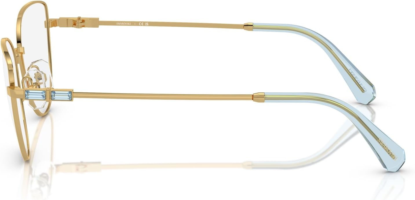 image:imageSwarovski womens Sk1007 Cat Eye Prescription Eyewear FramesGoldBlueDemo Lens