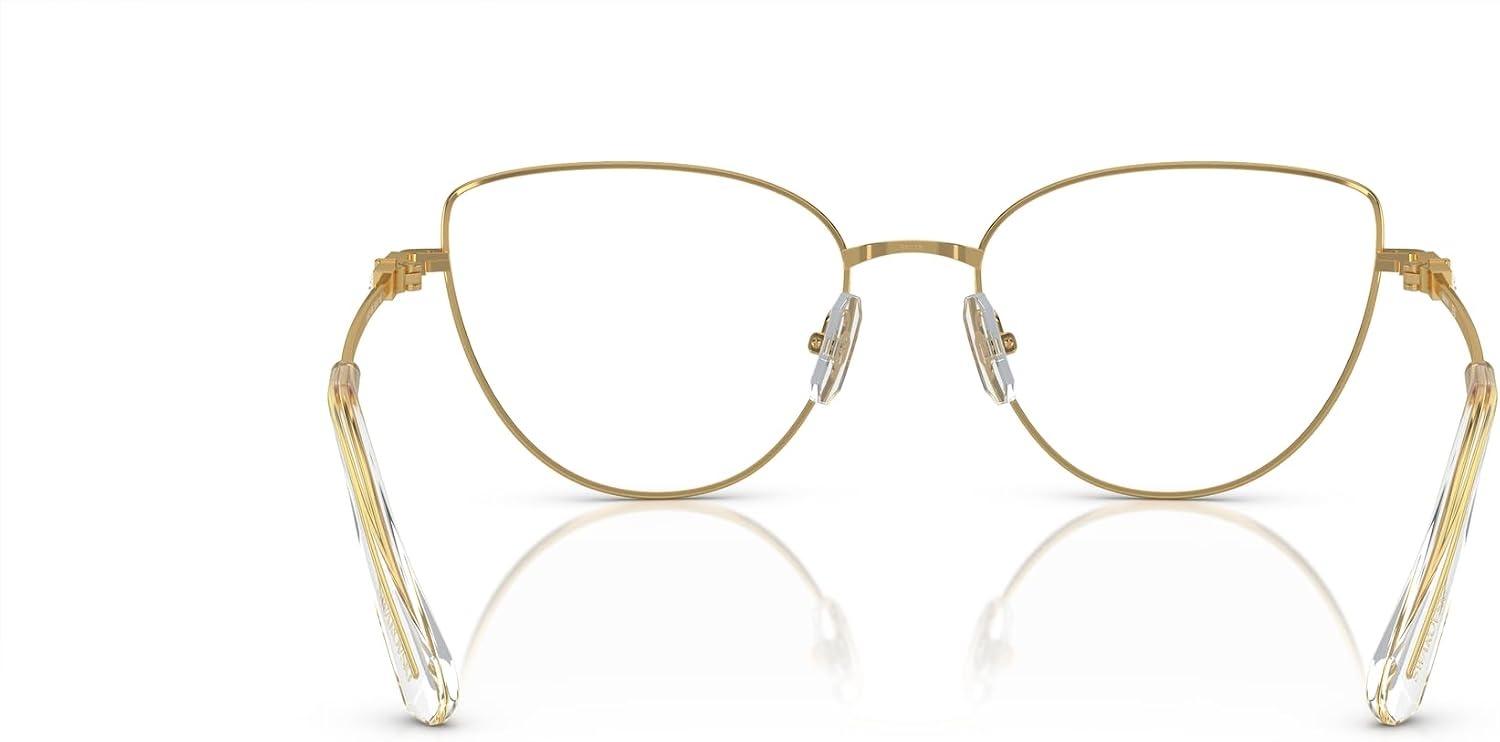 image:imageSwarovski womens Sk1007 Cat Eye Prescription Eyewear FramesGoldDemo Lens