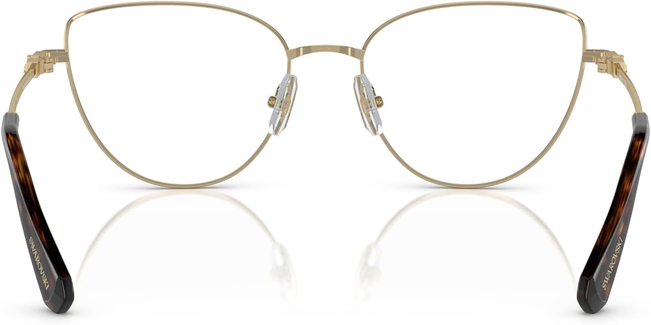 image:imageSwarovski womens Sk1007 Cat Eye Prescription Eyewear FramesPale GoldHavanaDemo Lens