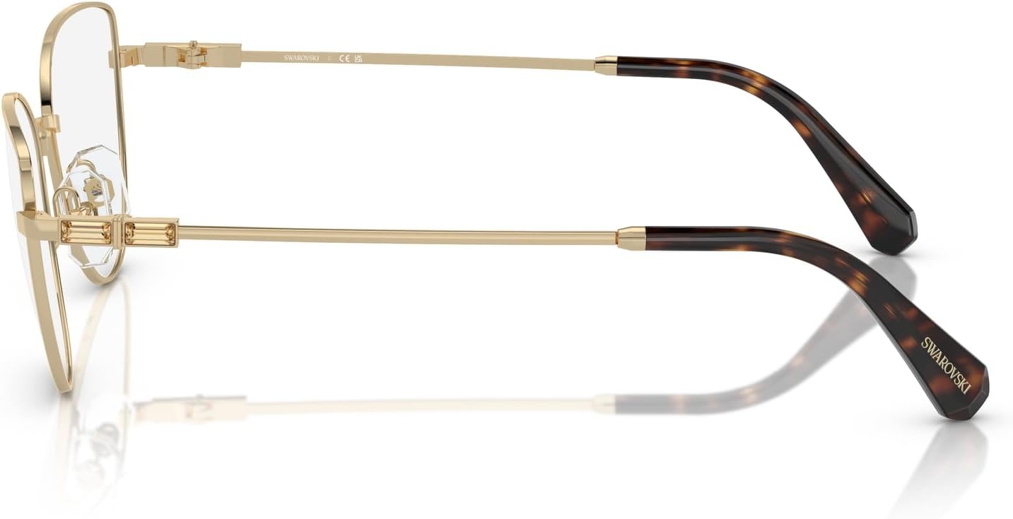 image:imageSwarovski womens Sk1007 Cat Eye Prescription Eyewear FramesPale GoldHavanaDemo Lens