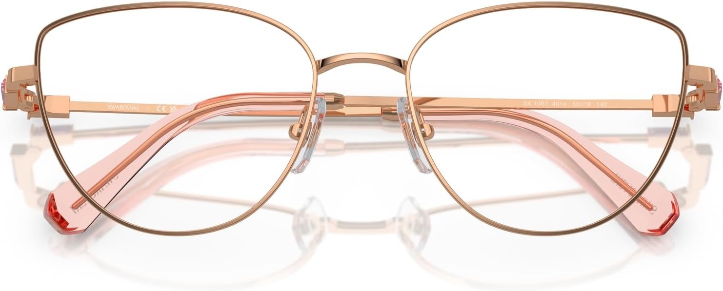 image:imageSwarovski womens Sk1007 Cat Eye Prescription Eyewear FramesRose GoldDemo Lens