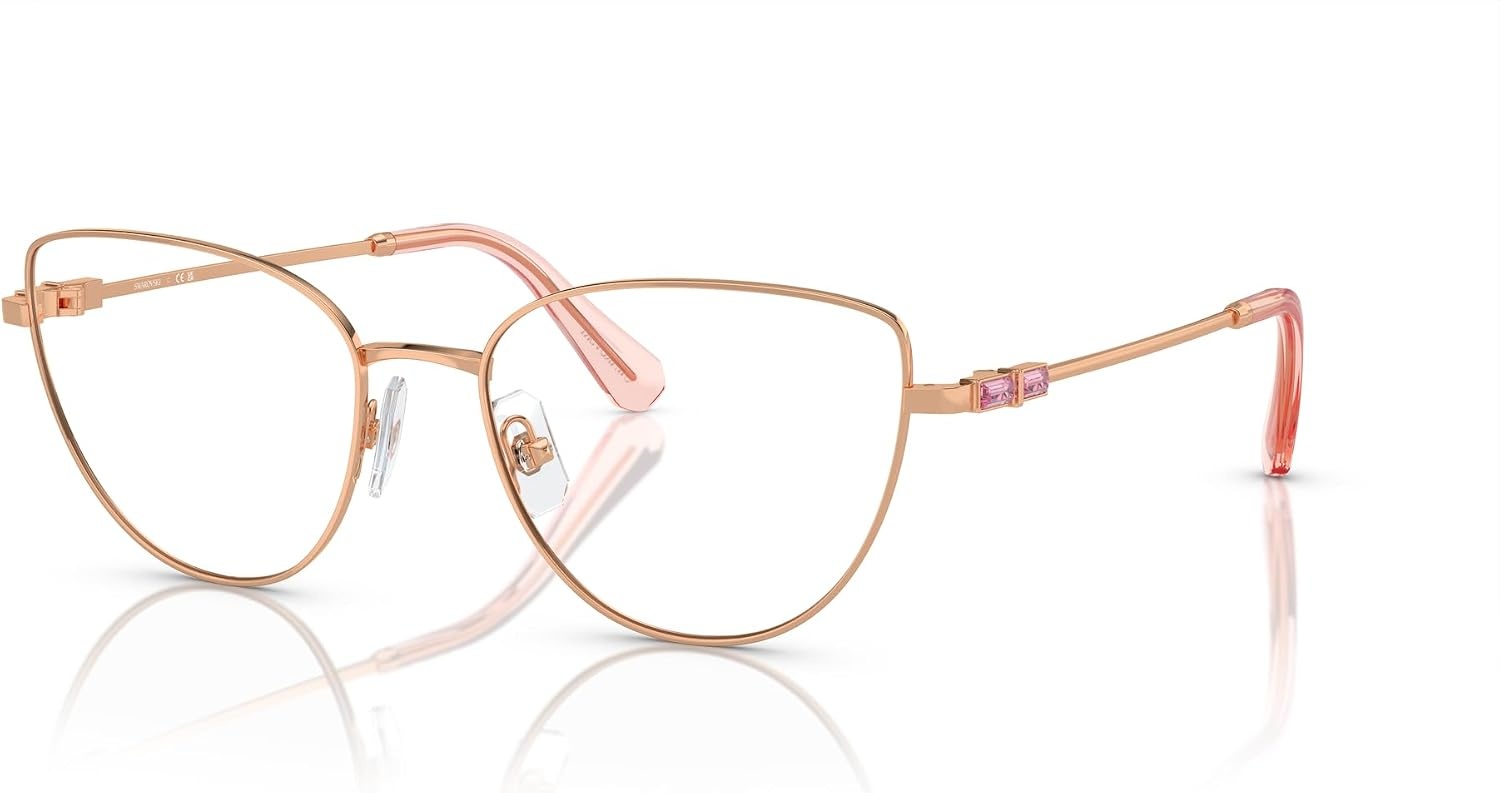 image:imageSwarovski womens Sk1007 Cat Eye Prescription Eyewear FramesRose GoldDemo Lens